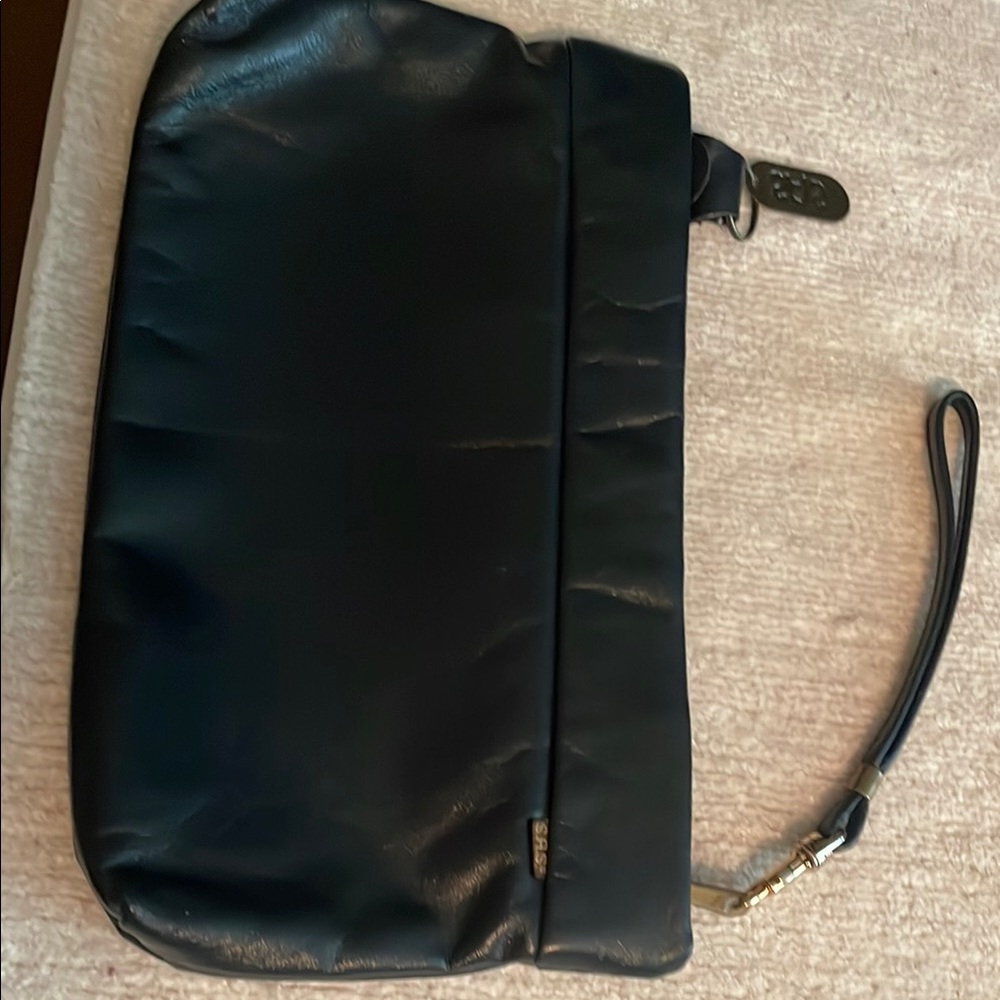 S.A.S. navy blue leather bag
